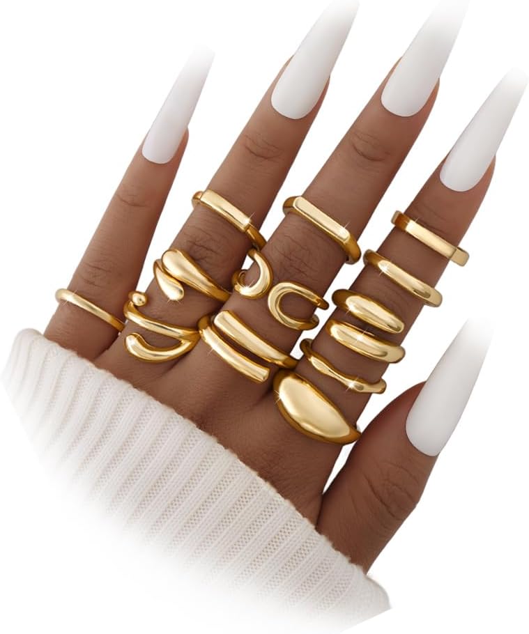 Chunky Knuckle Ring Set