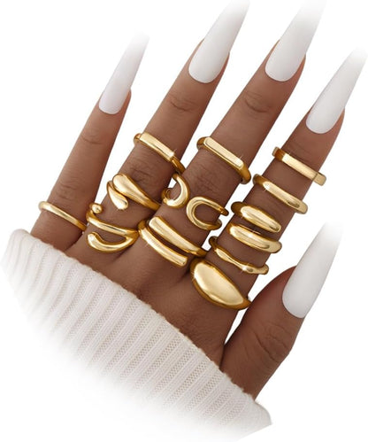 Chunky Knuckle Ring Set