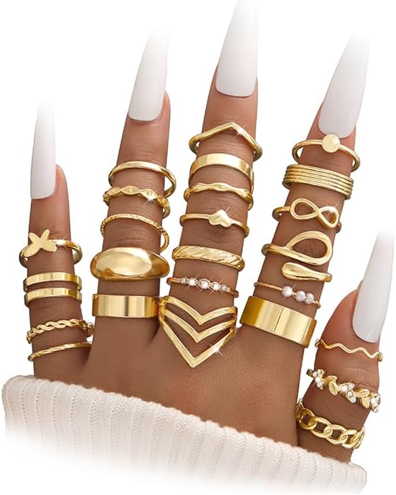 Chunky Knuckle Ring Set