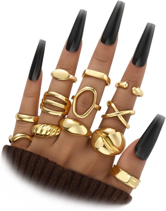 Chunky Knuckle Ring Set