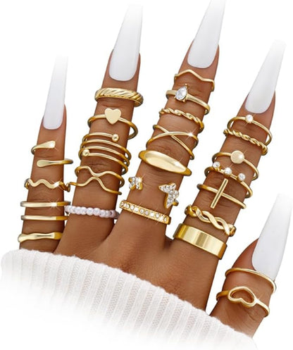 Chunky Knuckle Ring Set