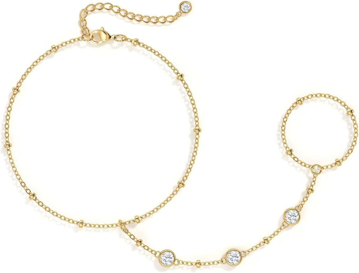 Dainty Gold Bracelet Set