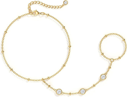 Dainty Gold Bracelet Set