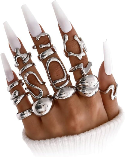 Chunky Knuckle Ring Set