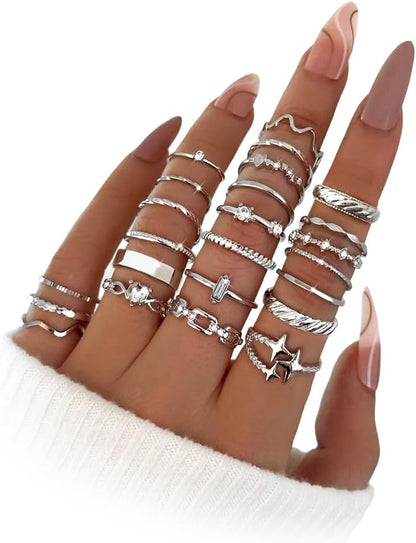 Chunky Knuckle Ring Set