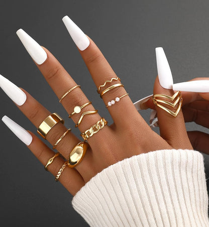 Chunky Knuckle Ring Set