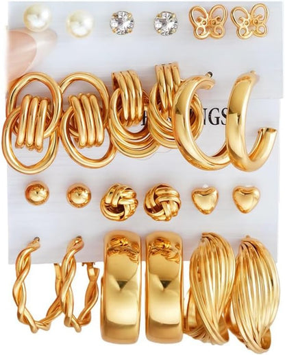 Chunky Gold Hoop Earrings
