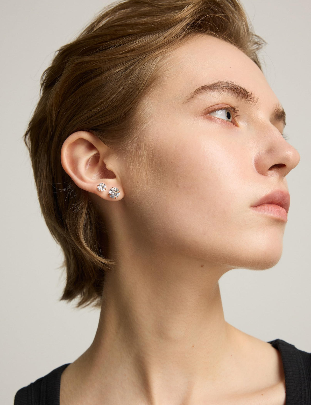6 Pairs CZ Stud Earrings Set