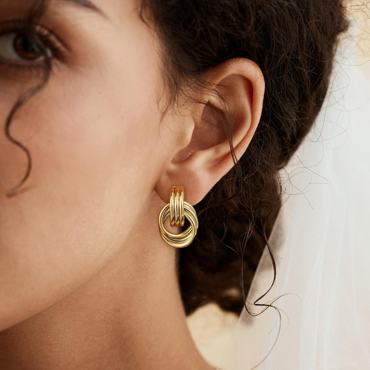 Gold Knot Earrings