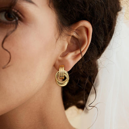 Gold Knot Earrings