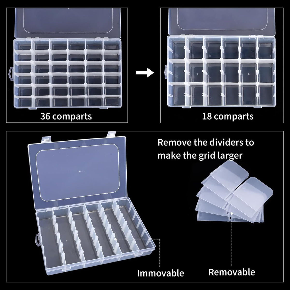 Clear Bead Organizer Box