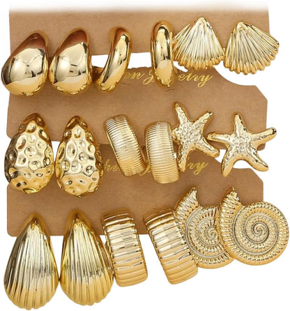 Chunky Gold Hoop Earrings