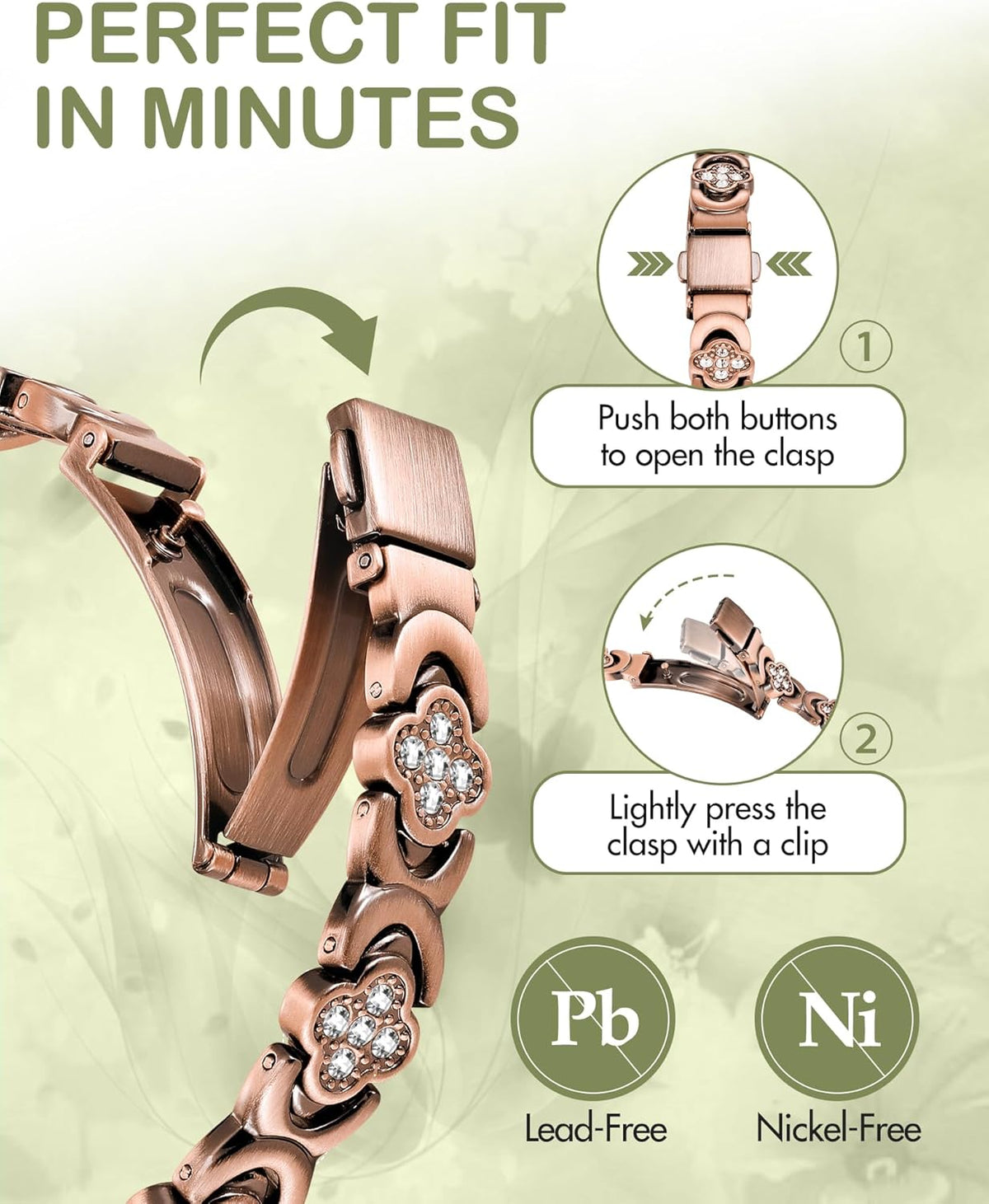 Copper Clover Bracelet
