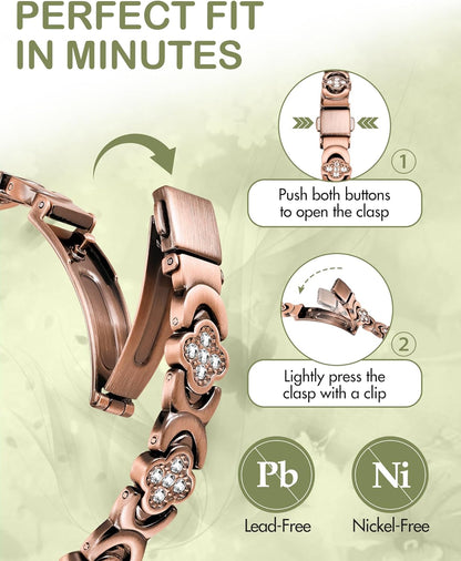 Copper Clover Bracelet