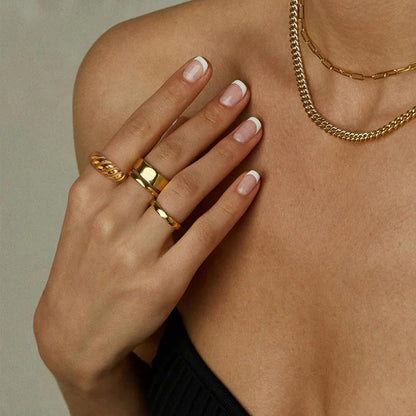 Gold Knuckle Ring Set