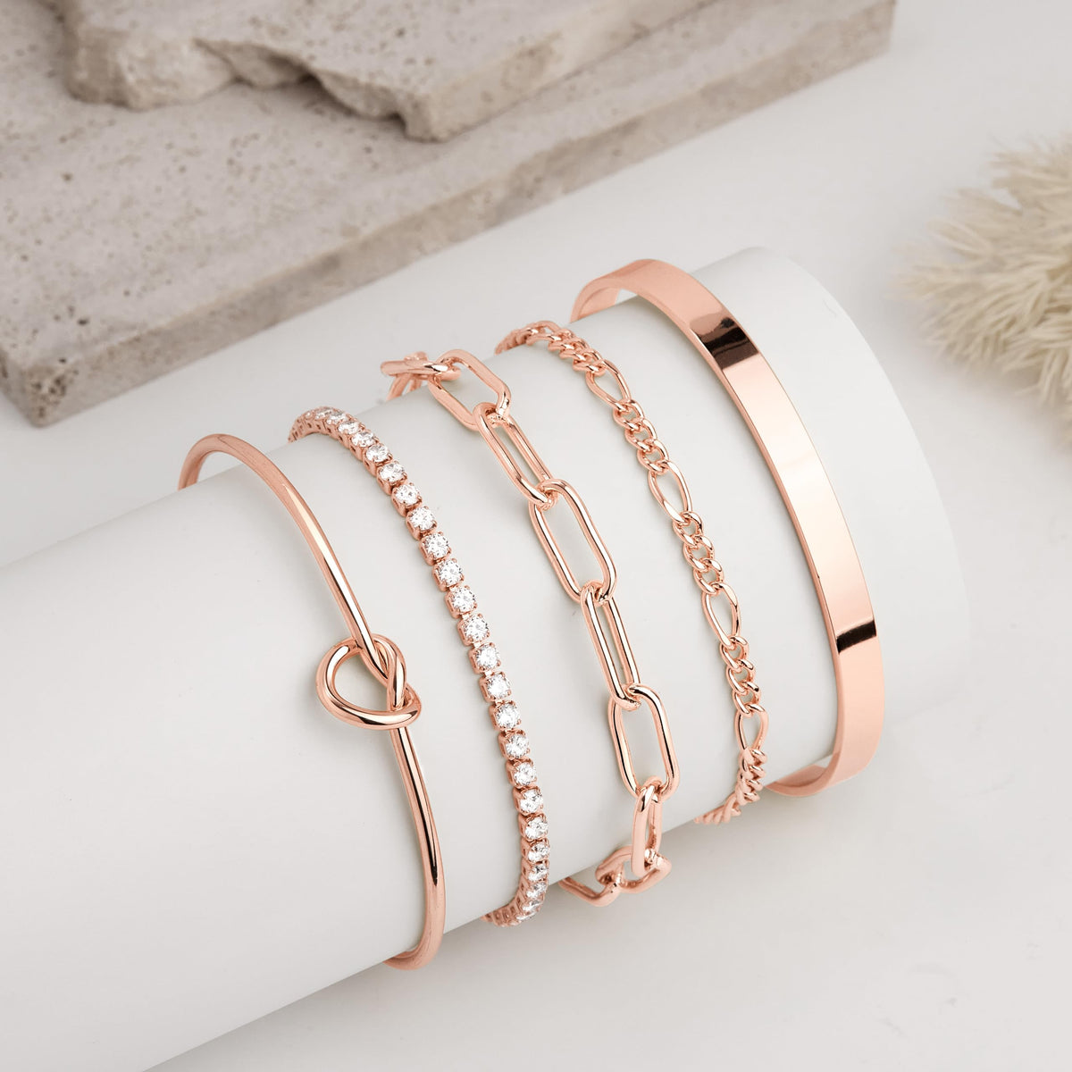 14K Gold Bracelet Set