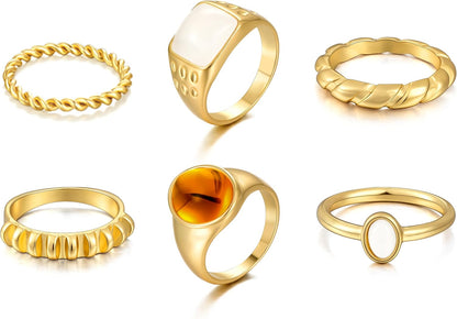 Gold Finger Ring Set