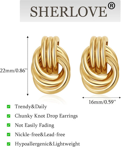 Gold Knot Earrings
