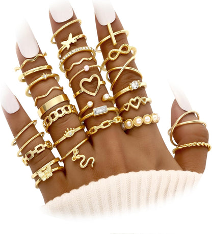 Gold Finger Ring Set