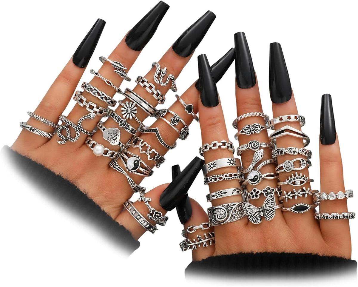 Boho Knuckle Ring Set