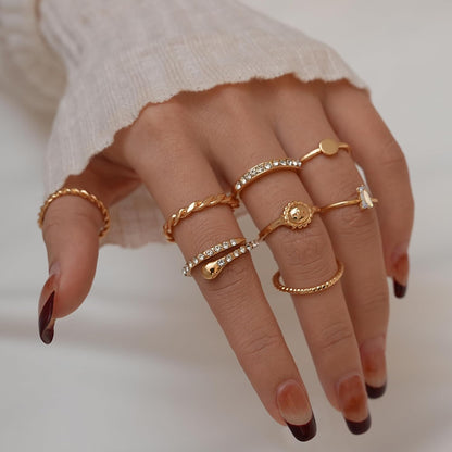 Boho Knuckle Ring Set