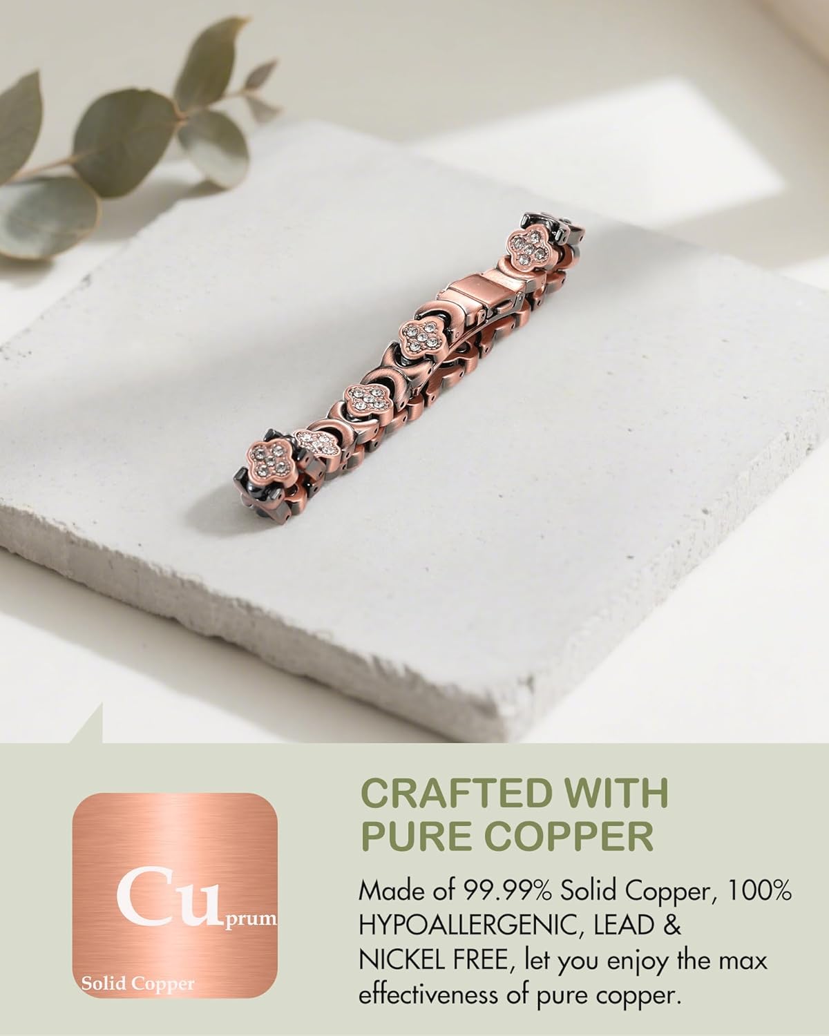 Copper Clover Bracelet