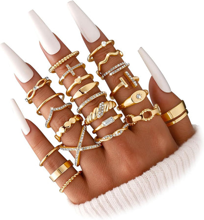 Chunky Knuckle Ring Set