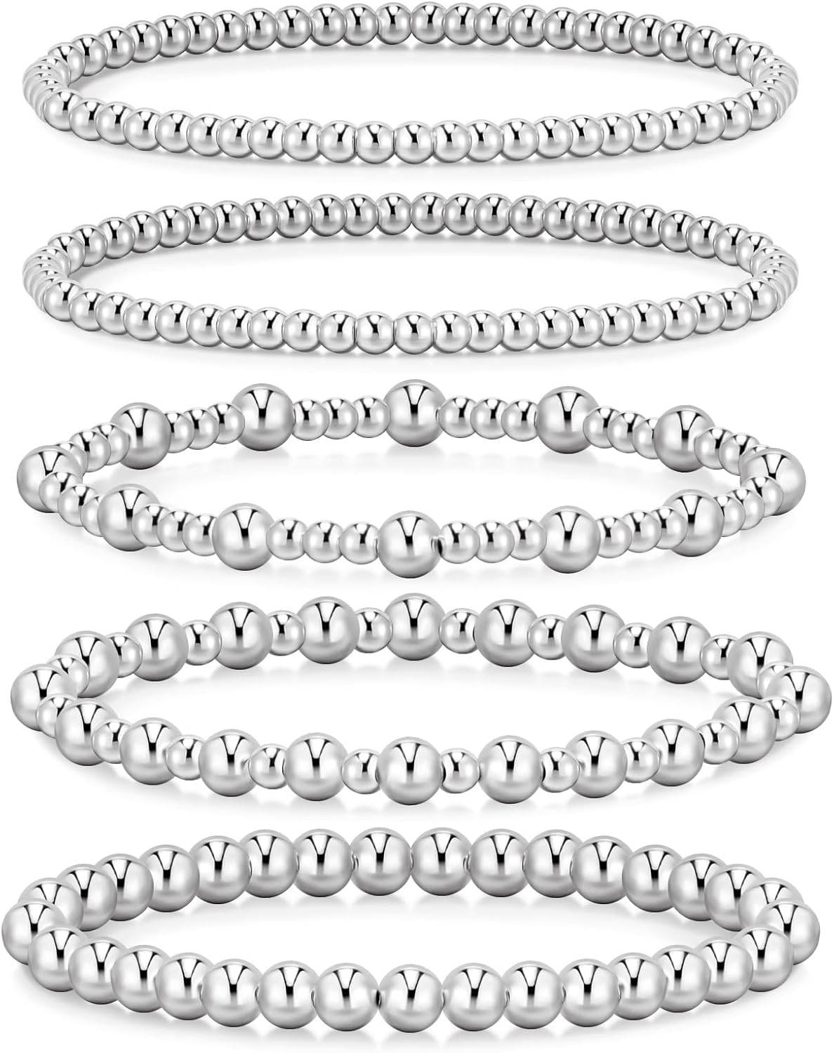 14K Gold Beaded Bracelet Set