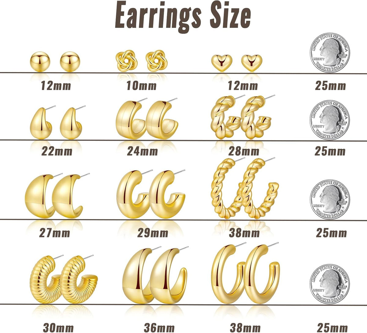 Chunky Gold Hoop Earrings