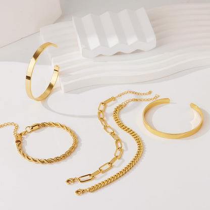 14K Gold Bracelet Set