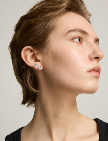 6 Pairs CZ Stud Earrings Set