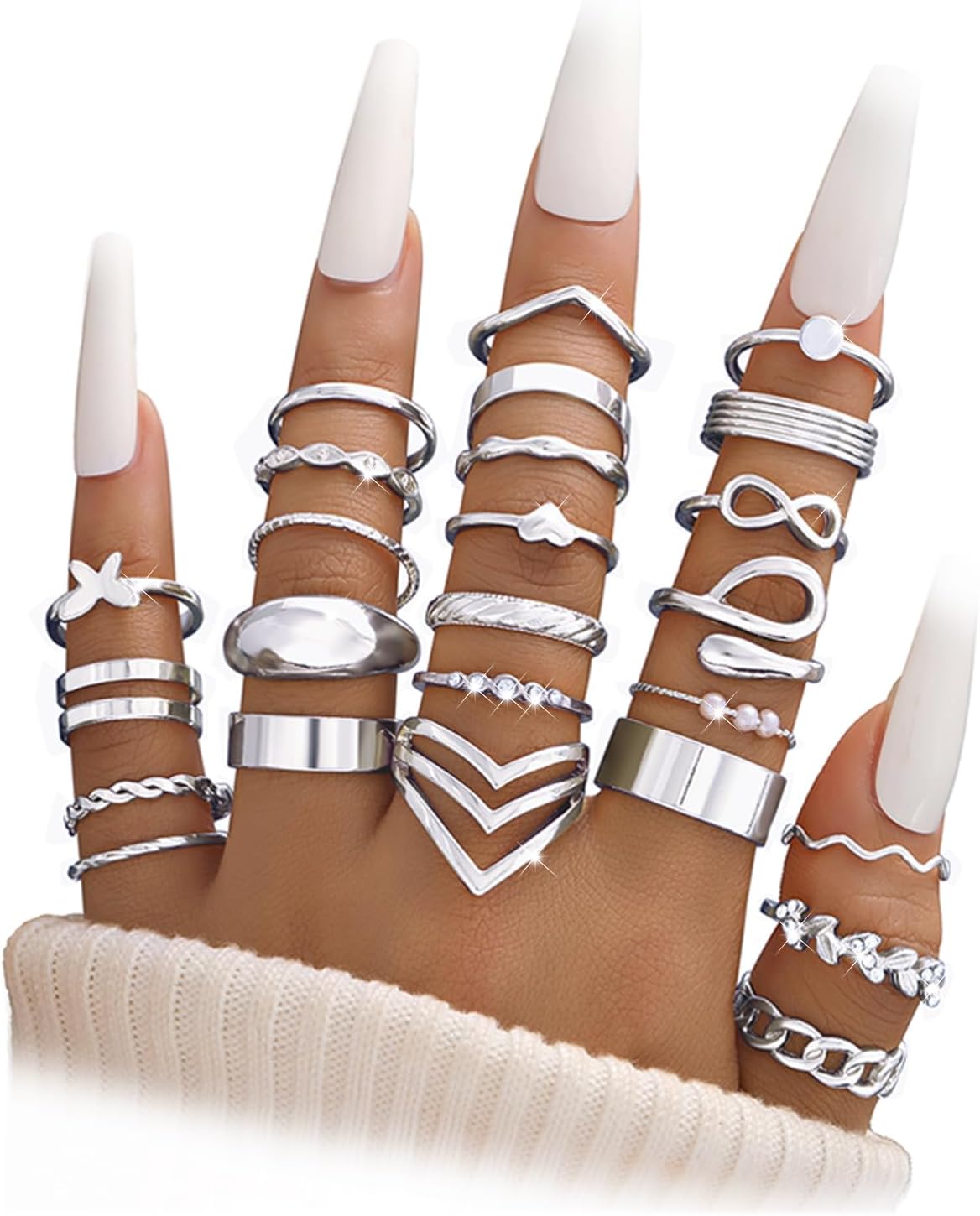 Chunky Knuckle Ring Set
