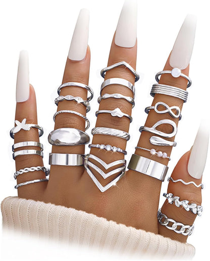 Chunky Knuckle Ring Set
