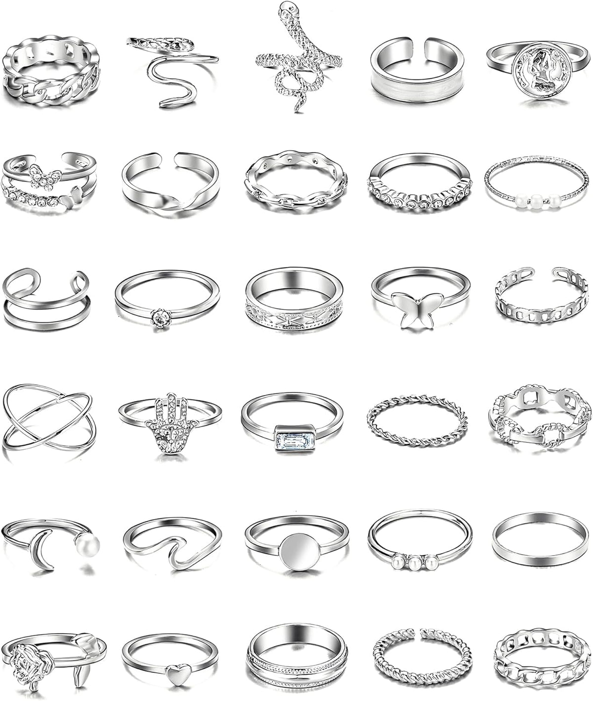 Chunky Knuckle Ring Set
