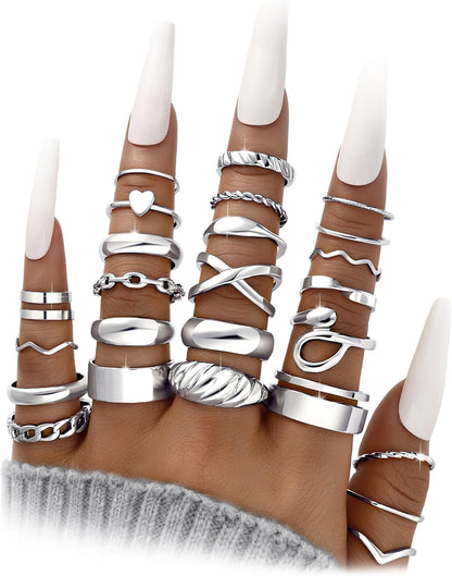 Gold Knuckle Ring Set