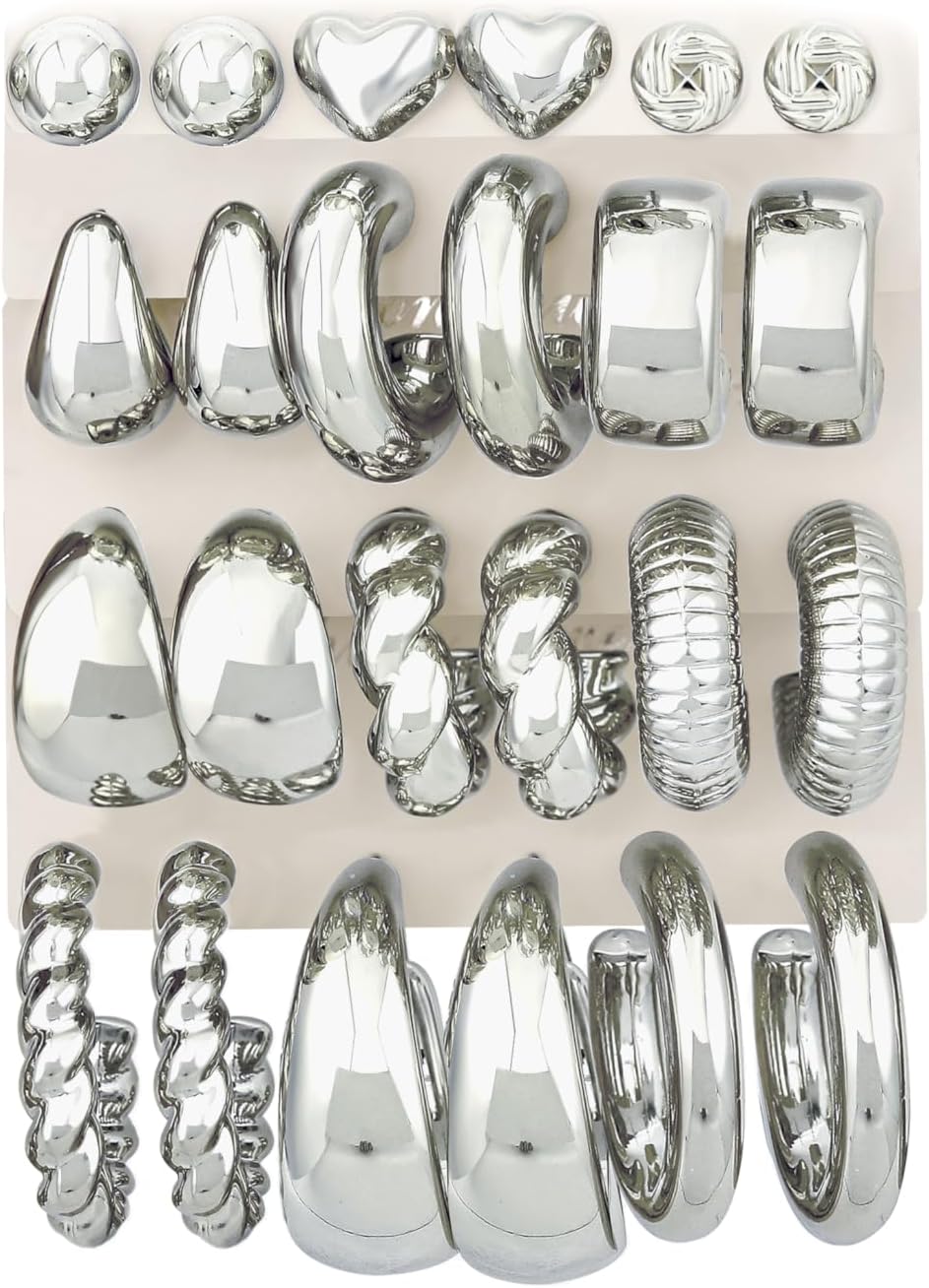 Chunky Gold Hoop Earrings