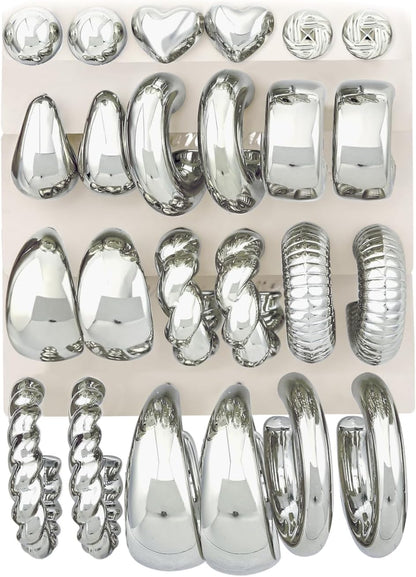 Chunky Gold Hoop Earrings