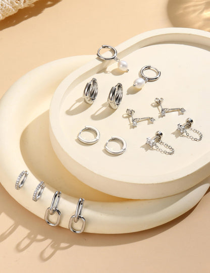 Flat Back Earring Set