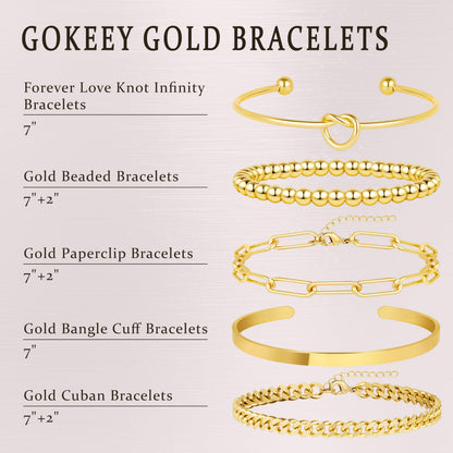 14K Gold Bracelet Set