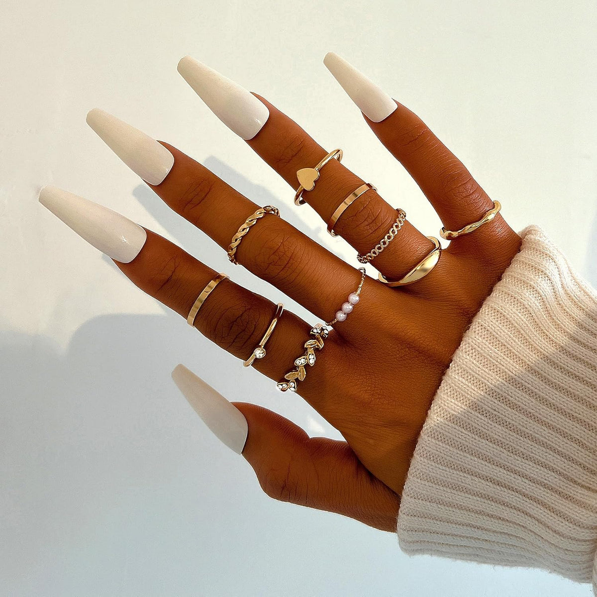 Gold Finger Ring Set