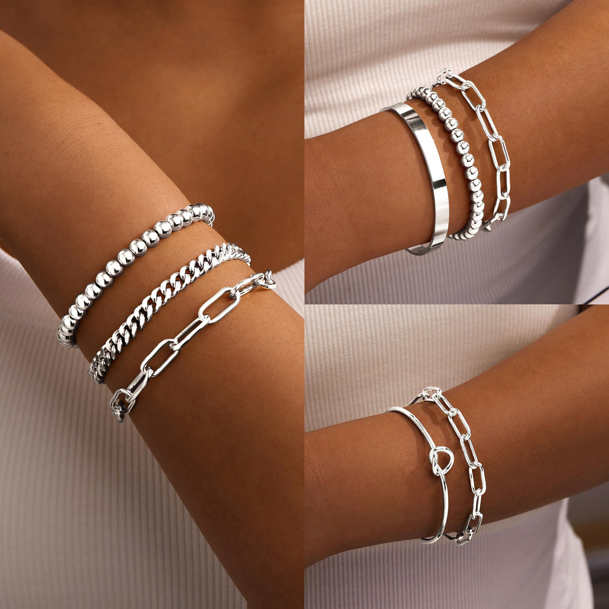 14K Gold Bracelet Set