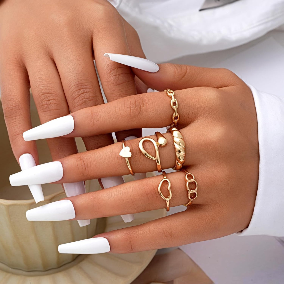 Gold Finger Ring Set