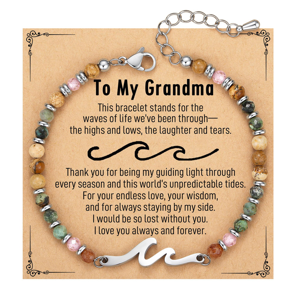 TONY & SANDY Friend Gifts for Women, Unique Birthday Gifts for Women, Sister Gift from Sister, Wave Bracelet, Christmas Graduation Mothers Day Gift for Her, Bestie Friendship Bracelets