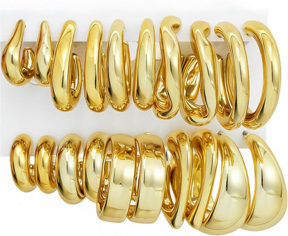 Chunky Gold Hoop Earrings