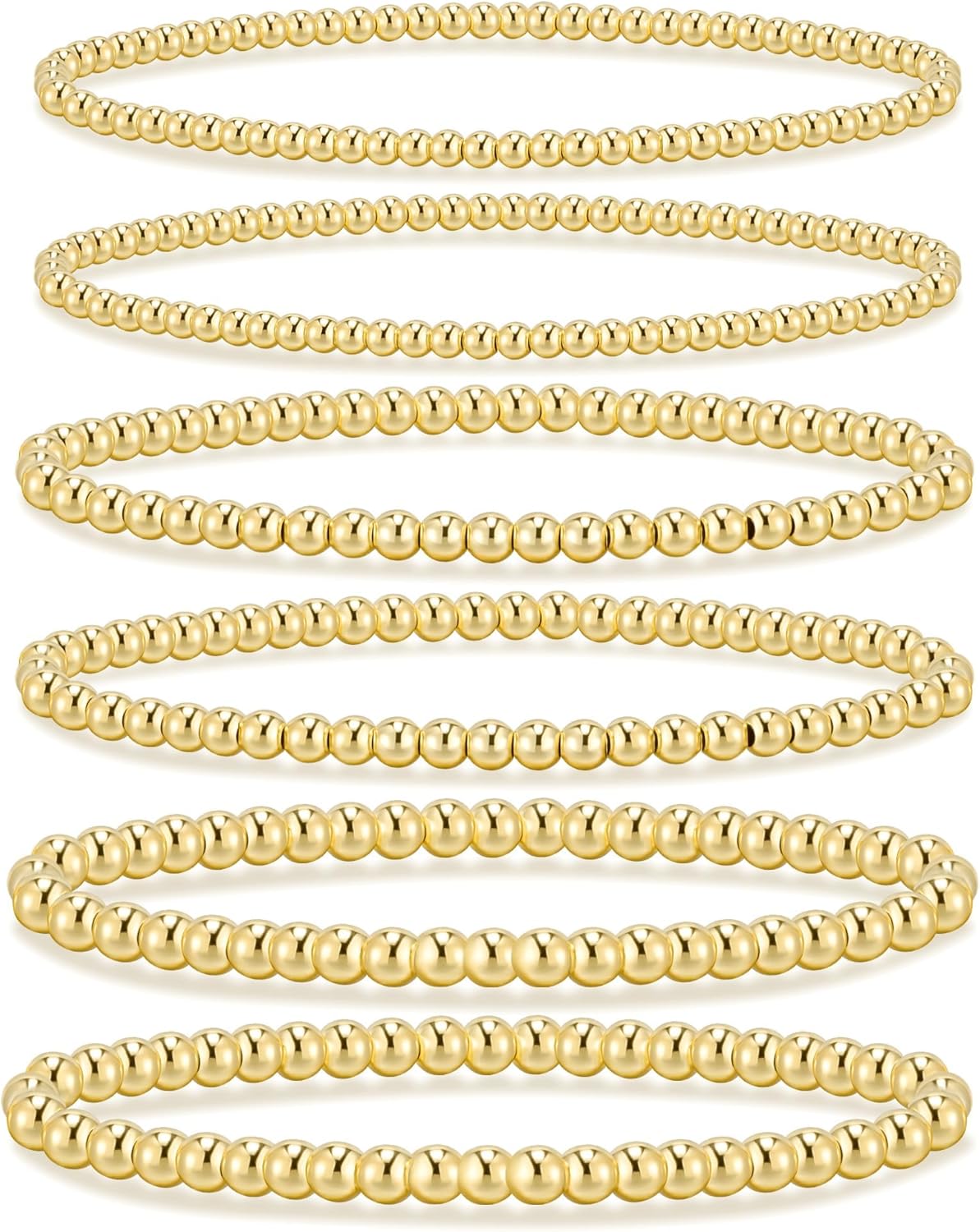 14K Gold Beaded Bracelet Set