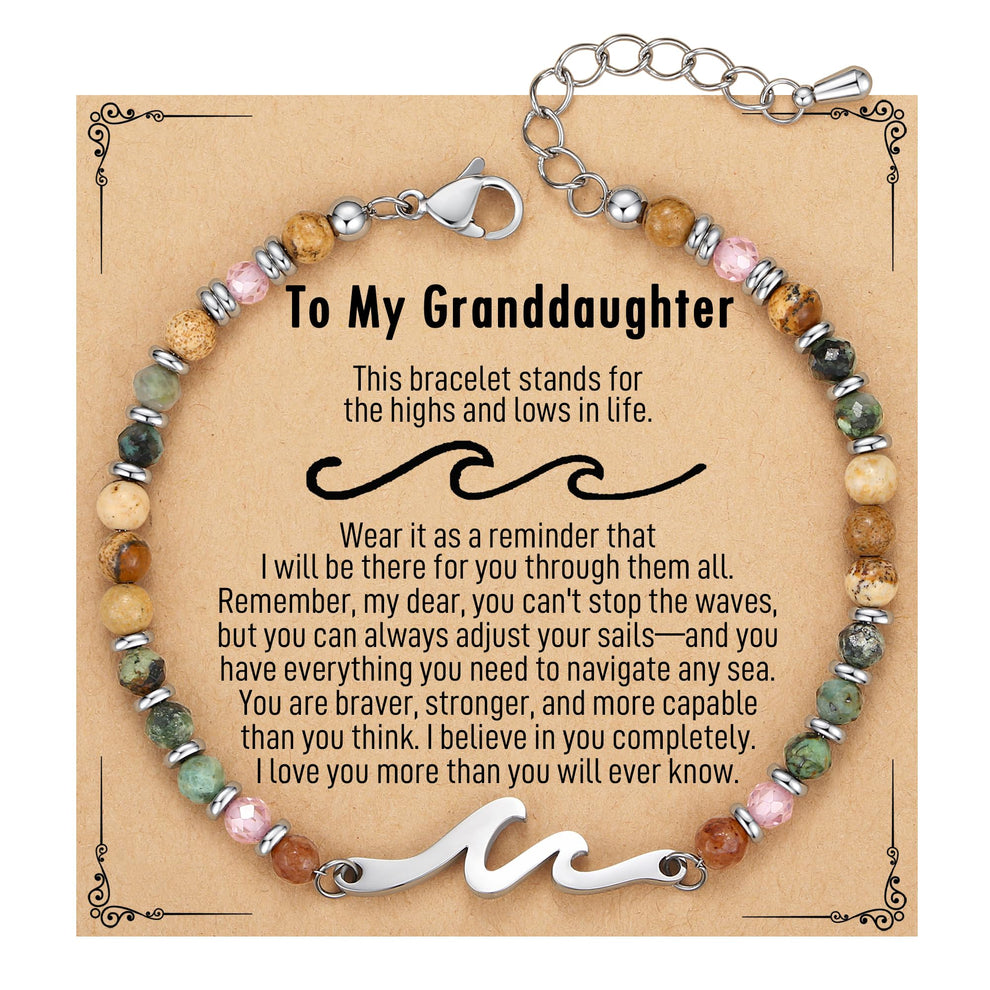 TONY & SANDY Friend Gifts for Women, Unique Birthday Gifts for Women, Sister Gift from Sister, Wave Bracelet, Christmas Graduation Mothers Day Gift for Her, Bestie Friendship Bracelets