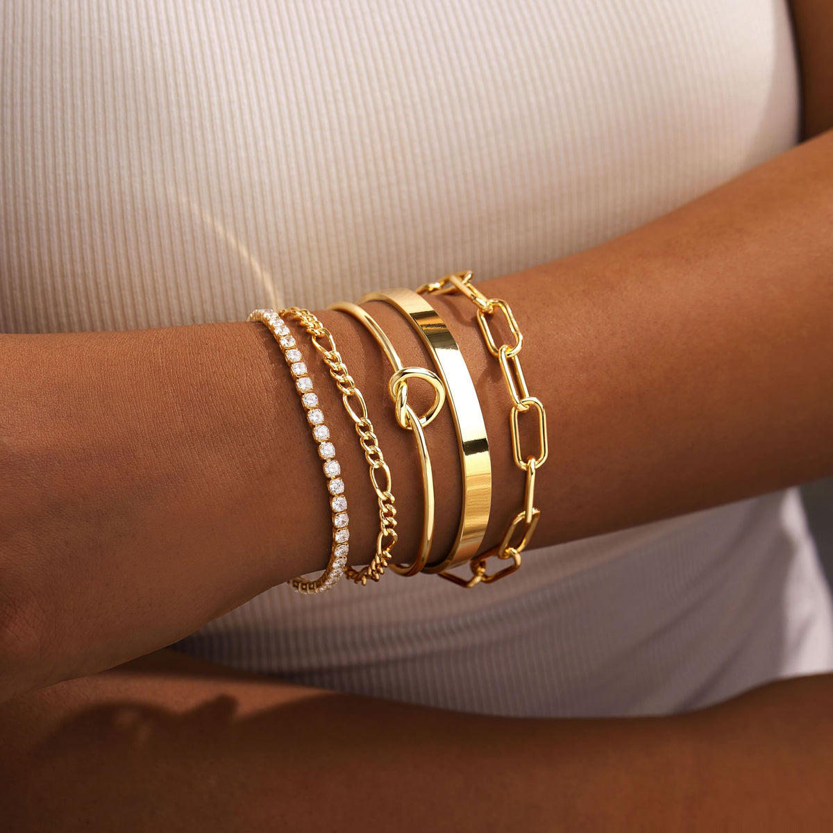 14K Gold Bracelet Set