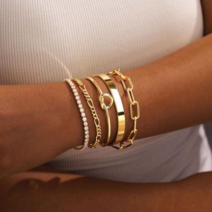 14K Gold Bracelet Set