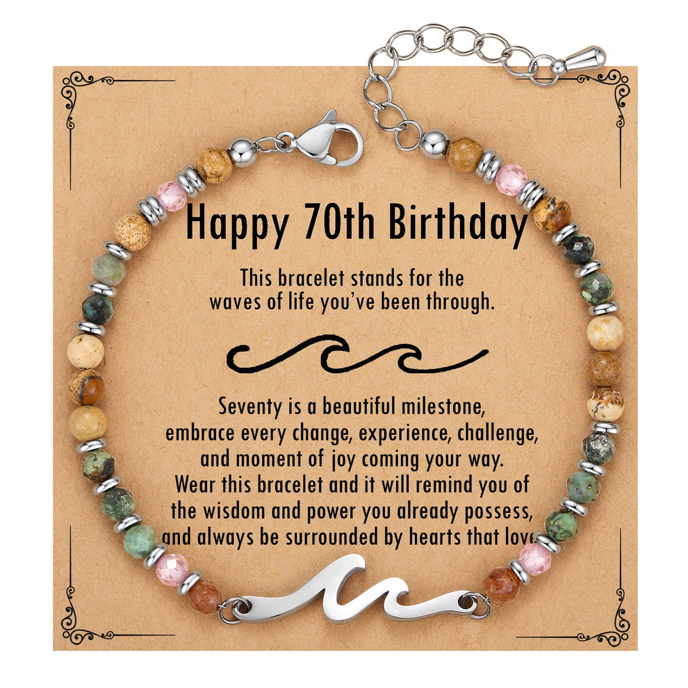 TONY & SANDY Friend Gifts for Women, Unique Birthday Gifts for Women, Sister Gift from Sister, Wave Bracelet, Christmas Graduation Mothers Day Gift for Her, Bestie Friendship Bracelets