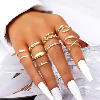 Gold Finger Ring Set